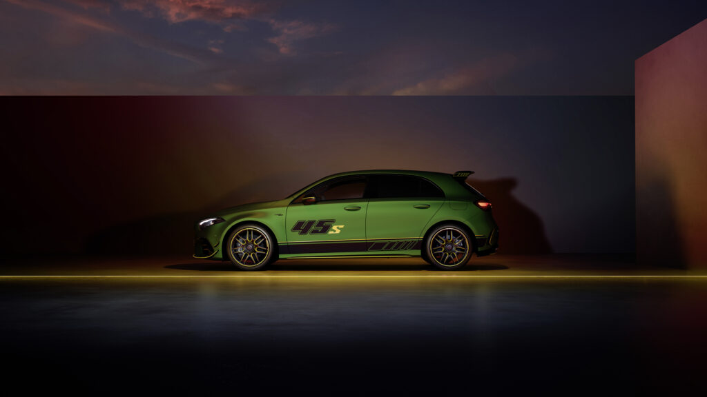 Mercedes Benz AMG A45s limited edition side profile 