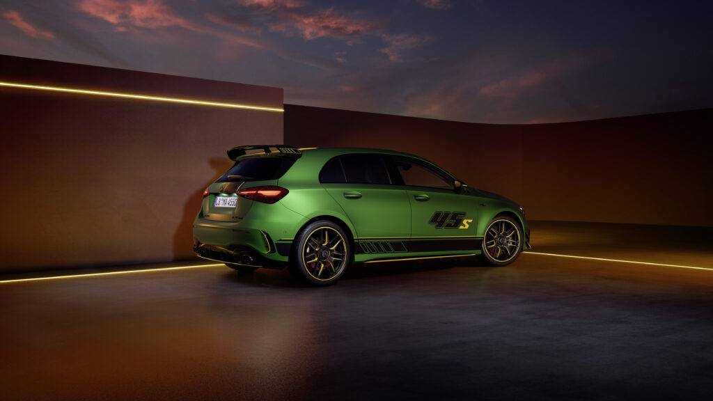 Mercedes Benz AMG A45s limited edition rear profile 